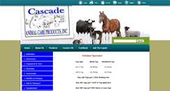 Desktop Screenshot of cascadeanimalcareproducts.com